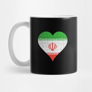 Iranian Jigsaw Puzzle Heart Design - Gift for Iranian Persian With Iran Roots Mug